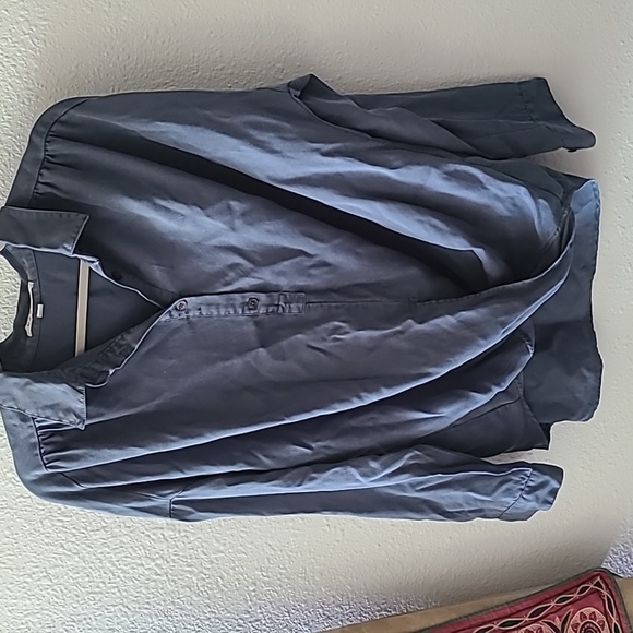 Harper Slate Blue Twist Front Tunic Top, L - Picture 1 of 6